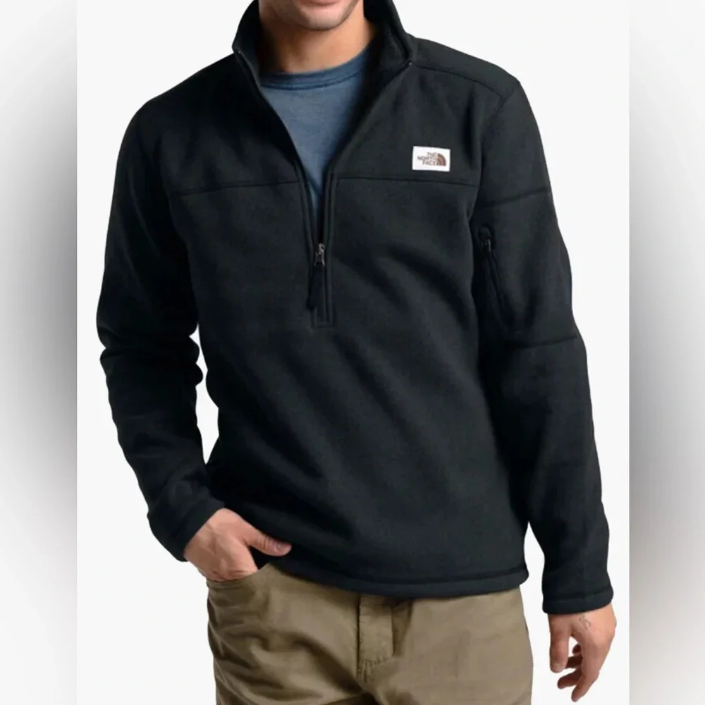 The North Face | Gordon Lyons Quarter-Zip Fleece Pullover | Black‎ Men's Medium